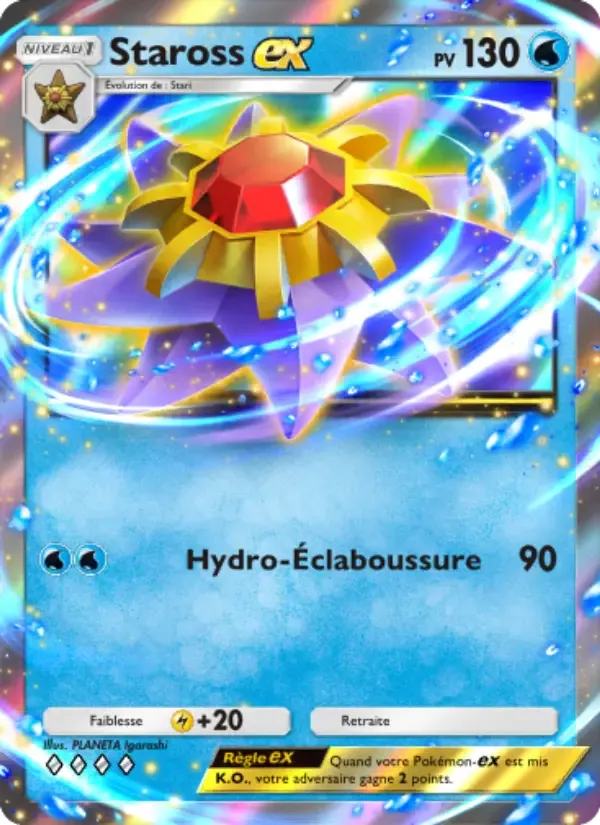 Starmie ex card in French