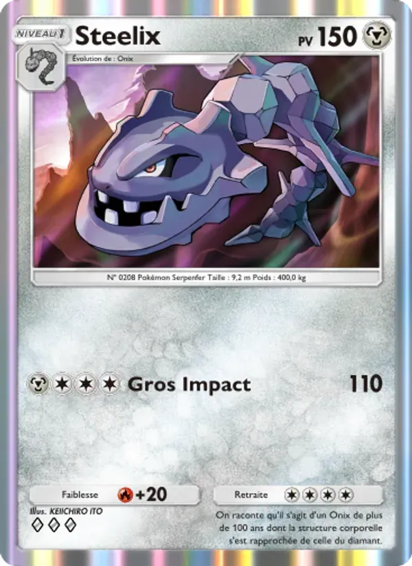 Steelix card in French