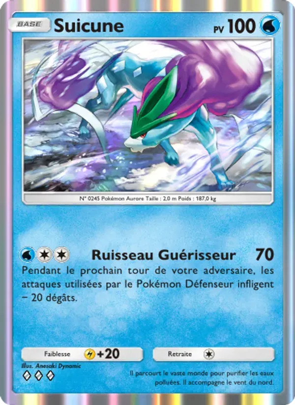Suicune card in French
