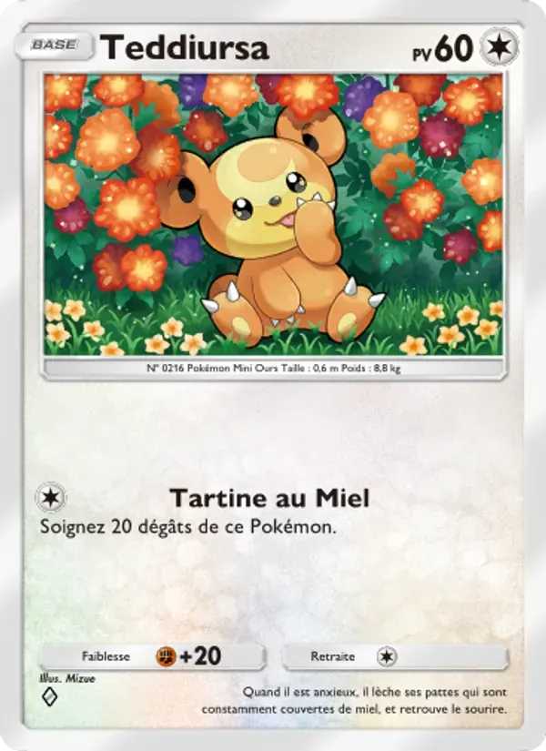 Teddiursa card in French