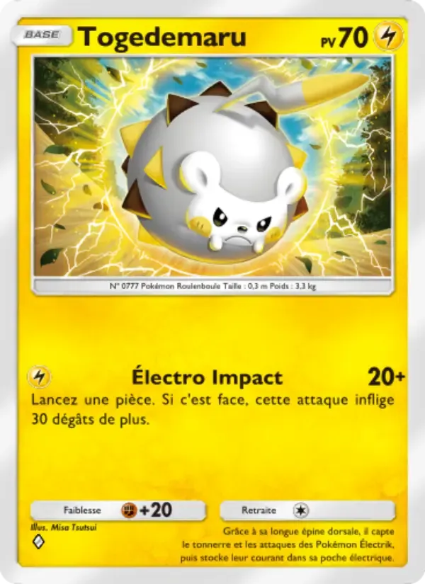 Togedemaru card in French