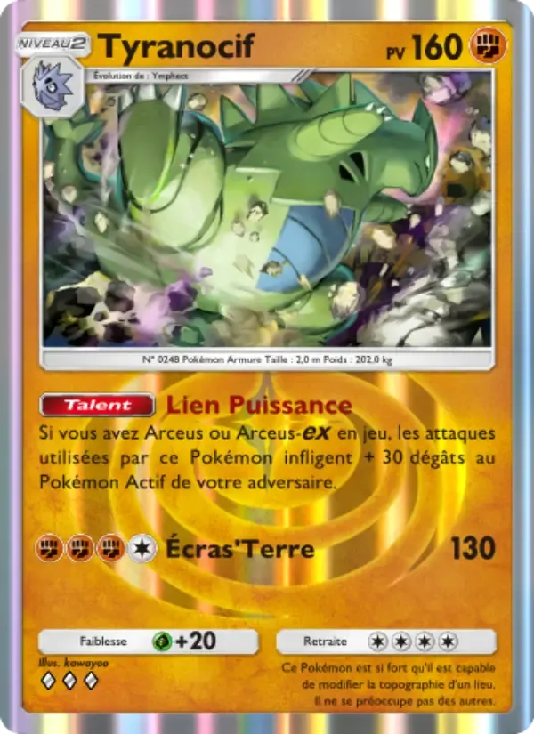 Tyranitar card in French