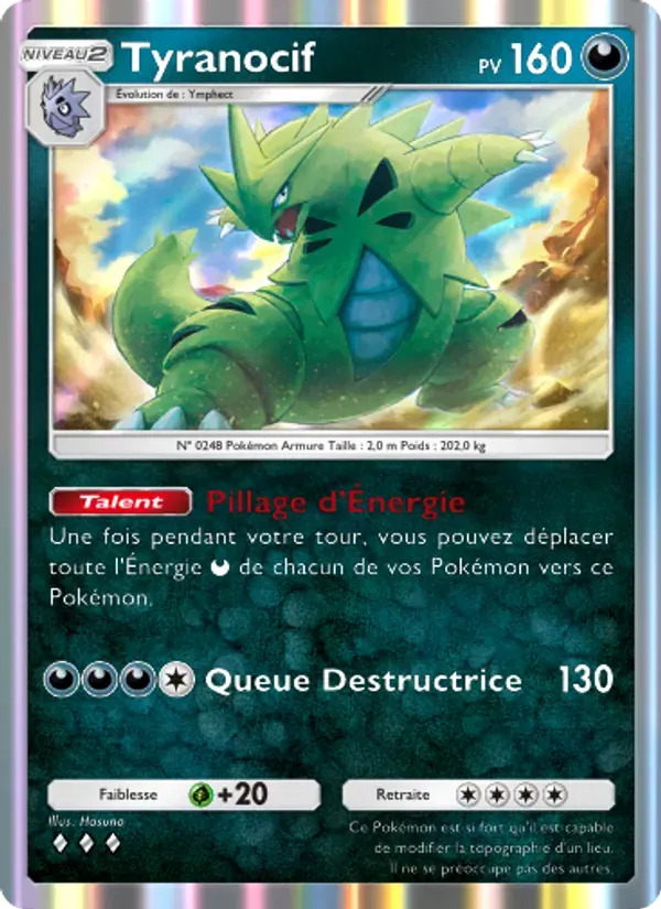 Tyranitar card in French