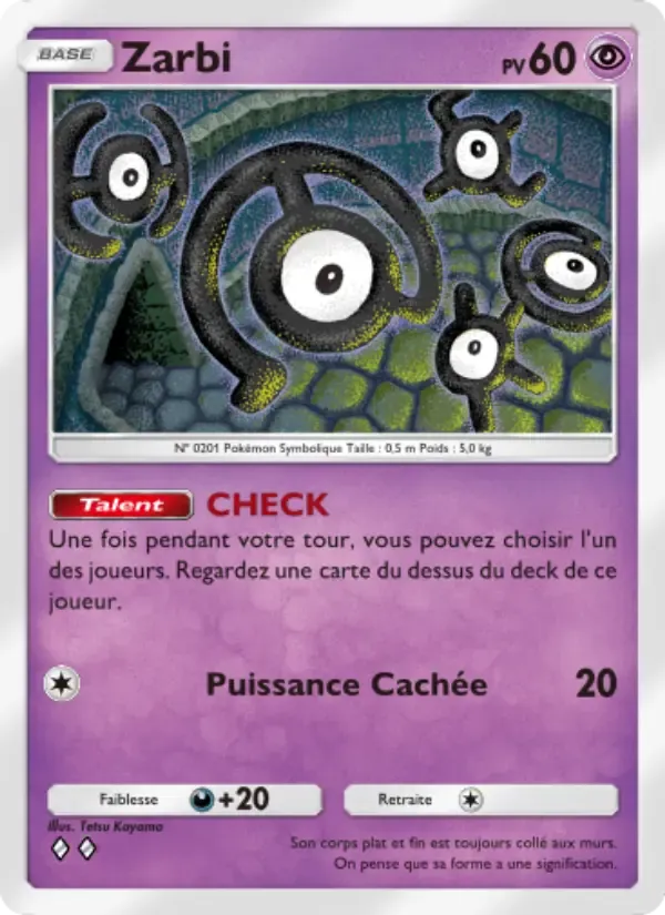 Unown card in French