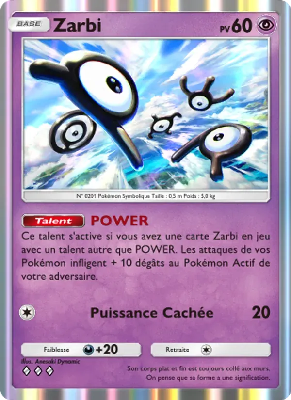 Unown card in French