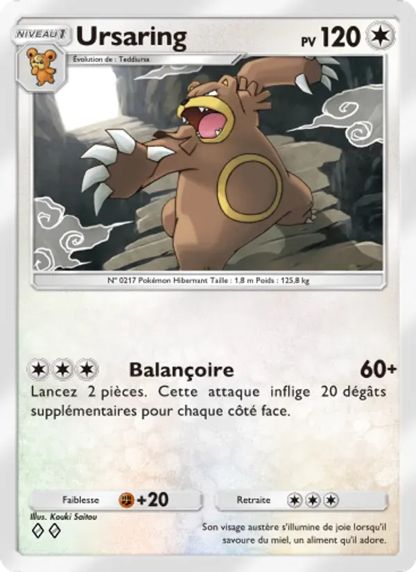 Ursaring card in French