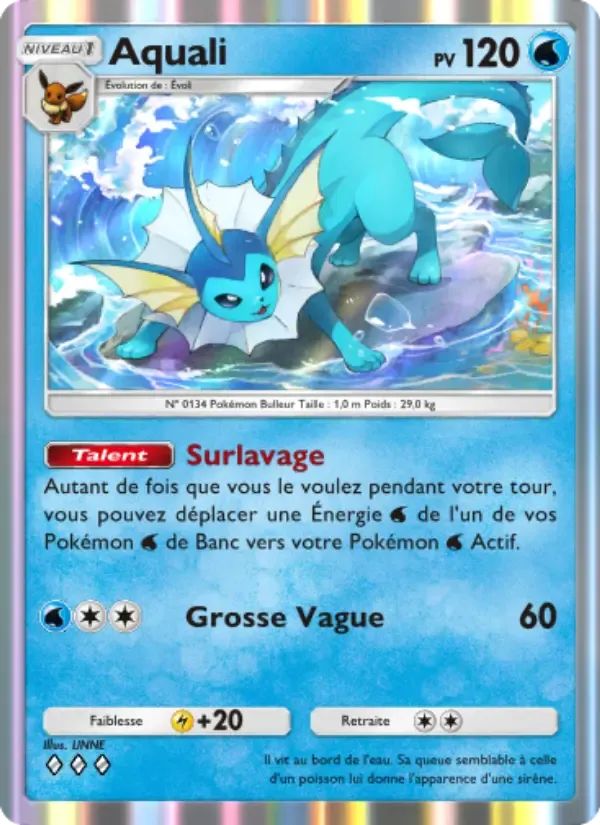 Vaporeon card in French