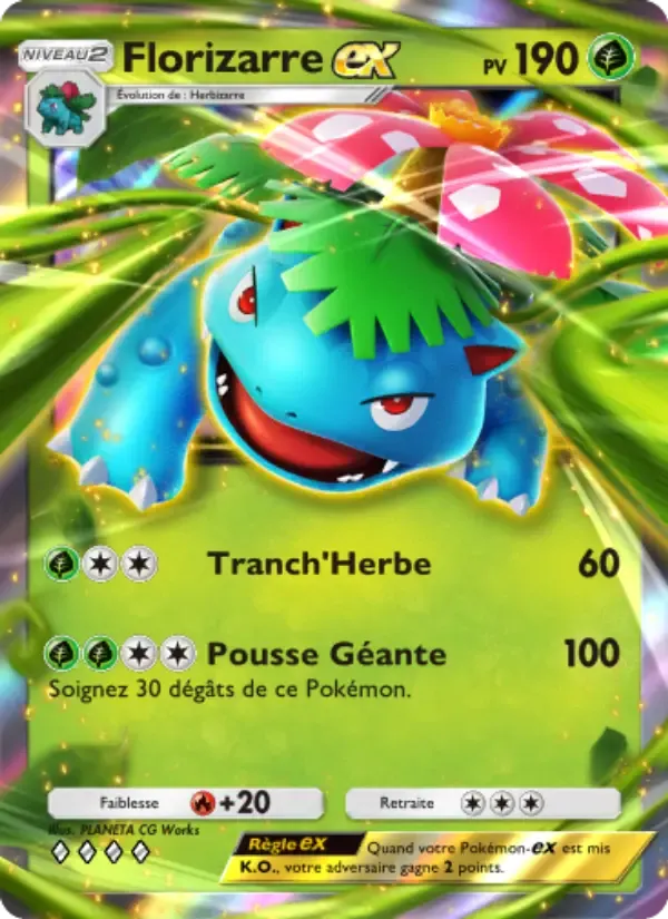 Venusaur ex card in French