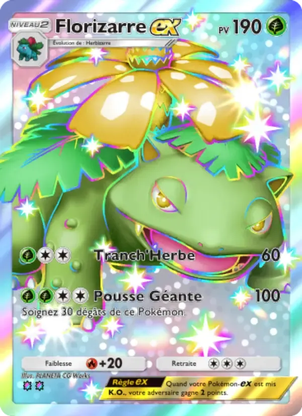 Venusaur ex card in French