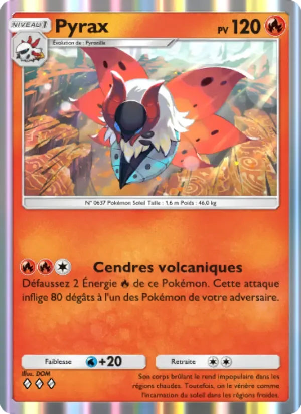 Volcarona card in French