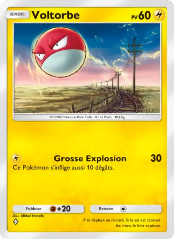 Voltorb card in French