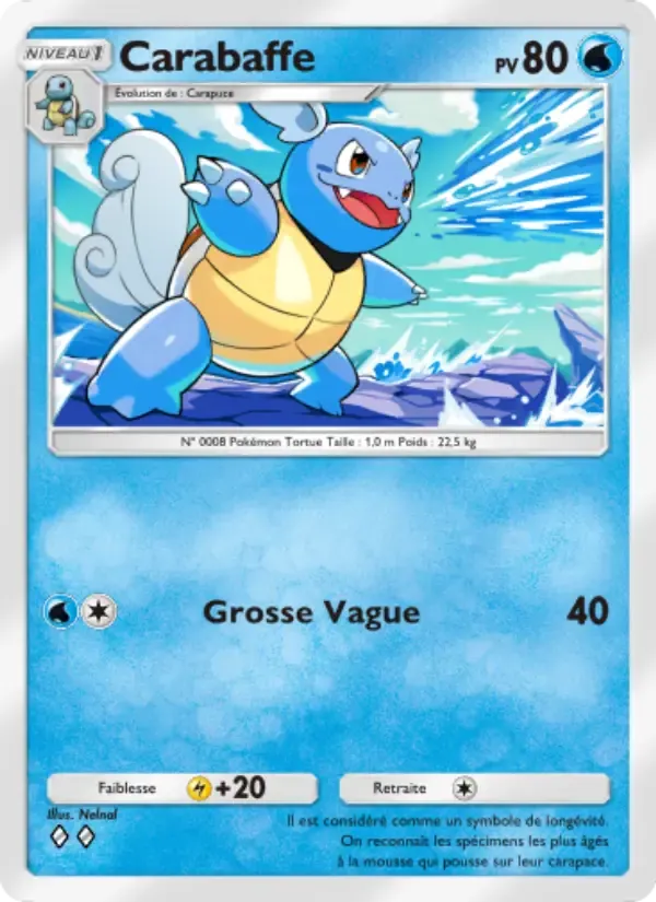 Wartortle card in French