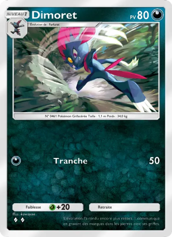 Weavile card in French