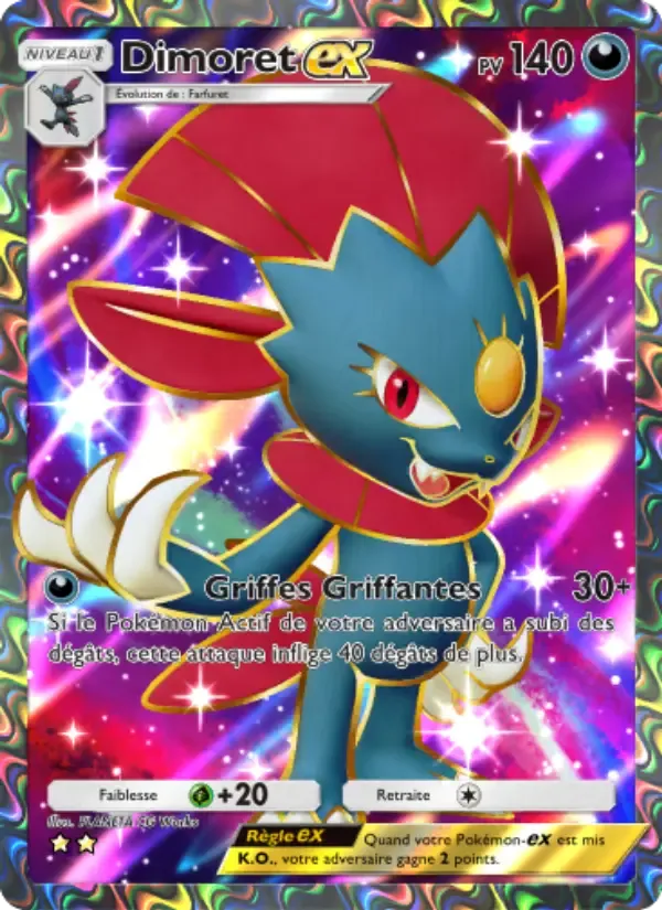 Weavile ex card in French