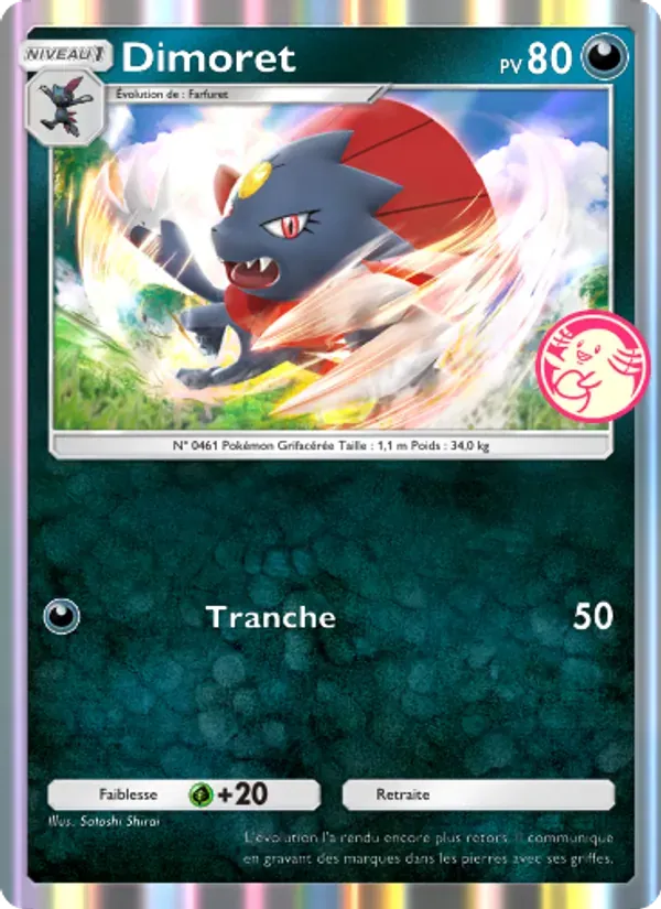 Weavile card in French
