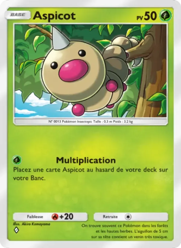 Weedle card in French