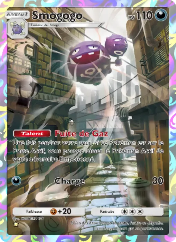 Weezing card in French