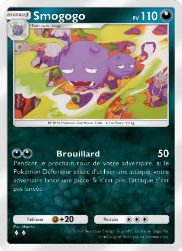 Weezing card in French
