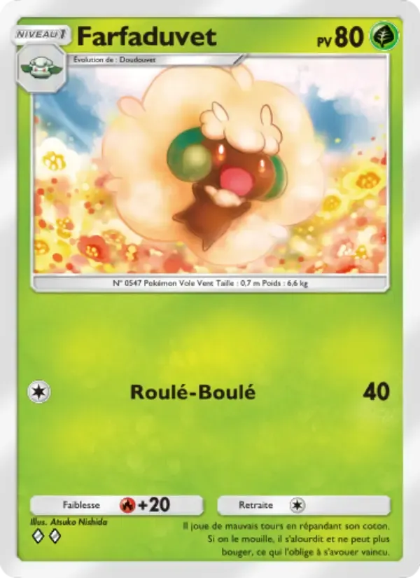 Whimsicott card in French