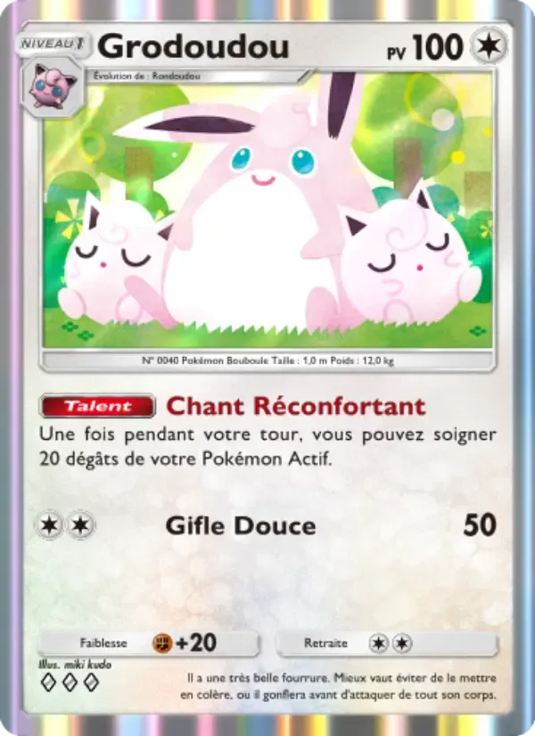 Wigglytuff card in French