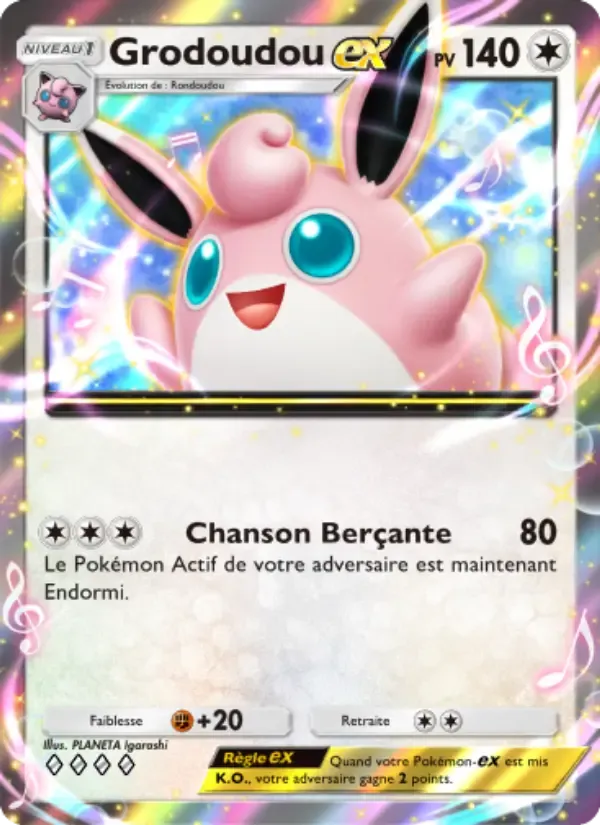 Wigglytuff ex card in French
