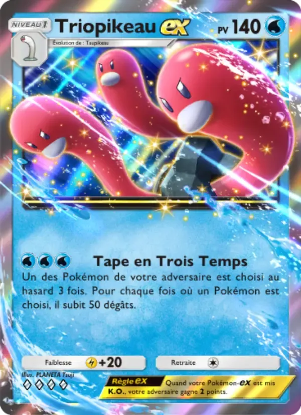 Wugtrio ex card in French