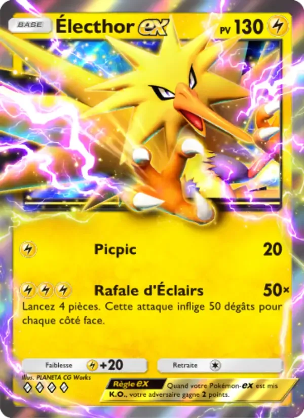 Zapdos ex card in French