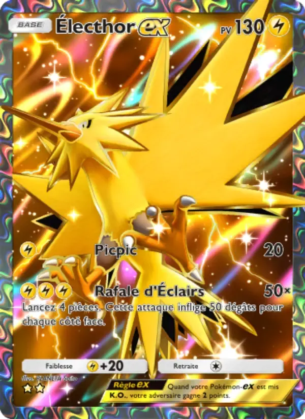 Zapdos ex card in French