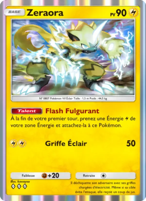 Zeraora card in French