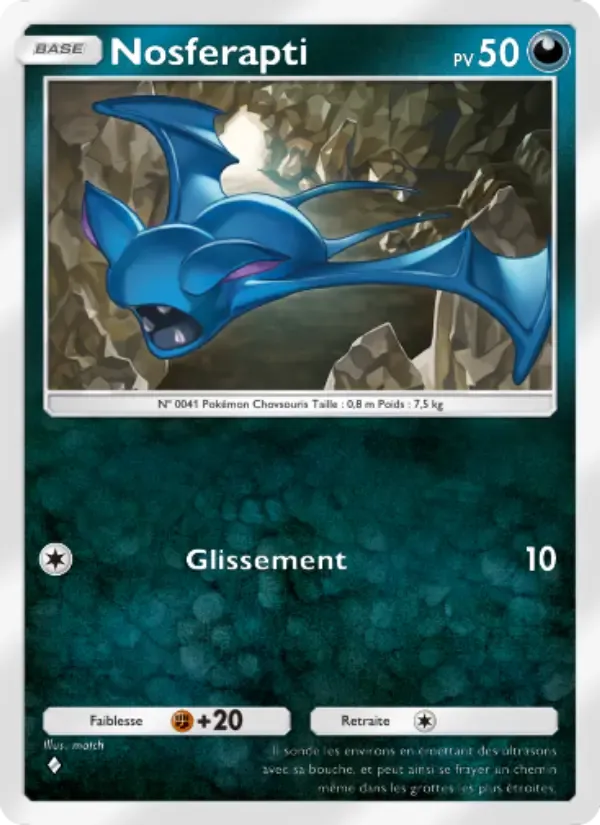 Zubat card in French