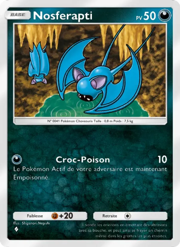 Zubat card in French