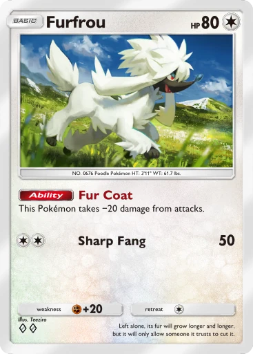 Furfrou (b1-206) card in Pokémon TCG Pocket
