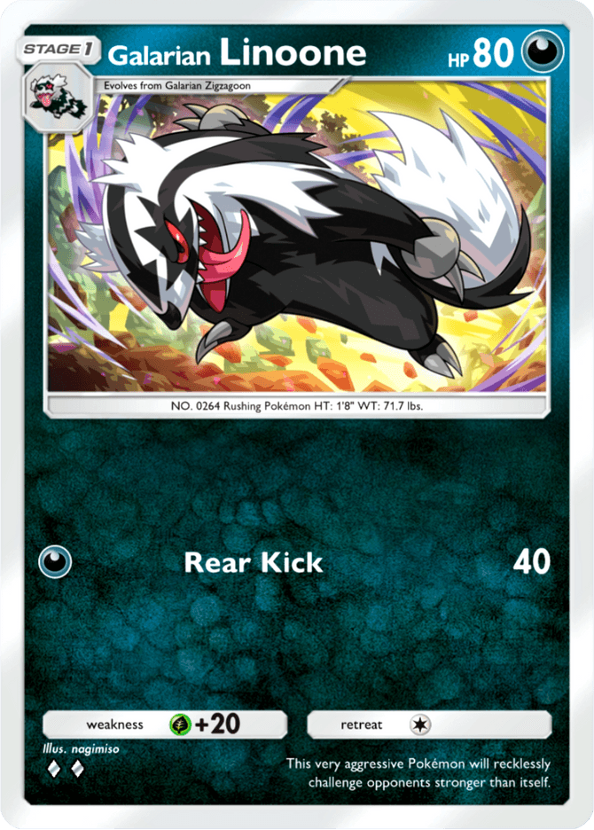 Galarian Linoone (b2-099) card in Pokémon TCG Pocket