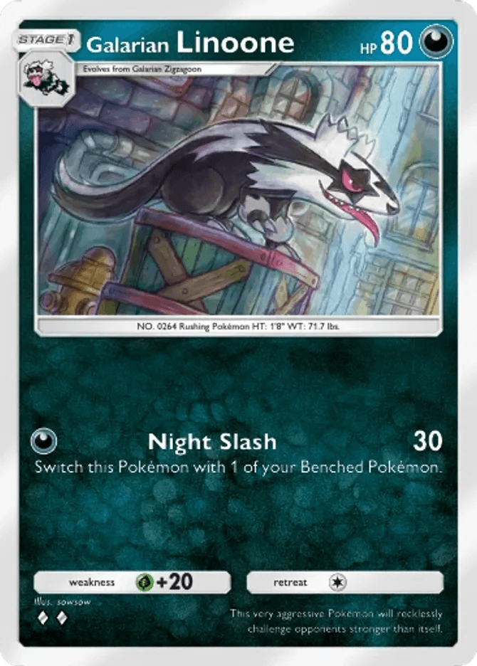 Galarian Linoone (b4-096) card in Pokémon TCG Pocket