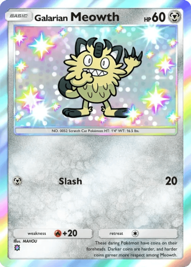 Galarian Meowth (b4-218) card in Pokémon TCG Pocket