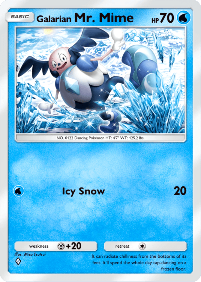Galarian Mr. Mime (b2-030) card in Pokémon TCG Pocket