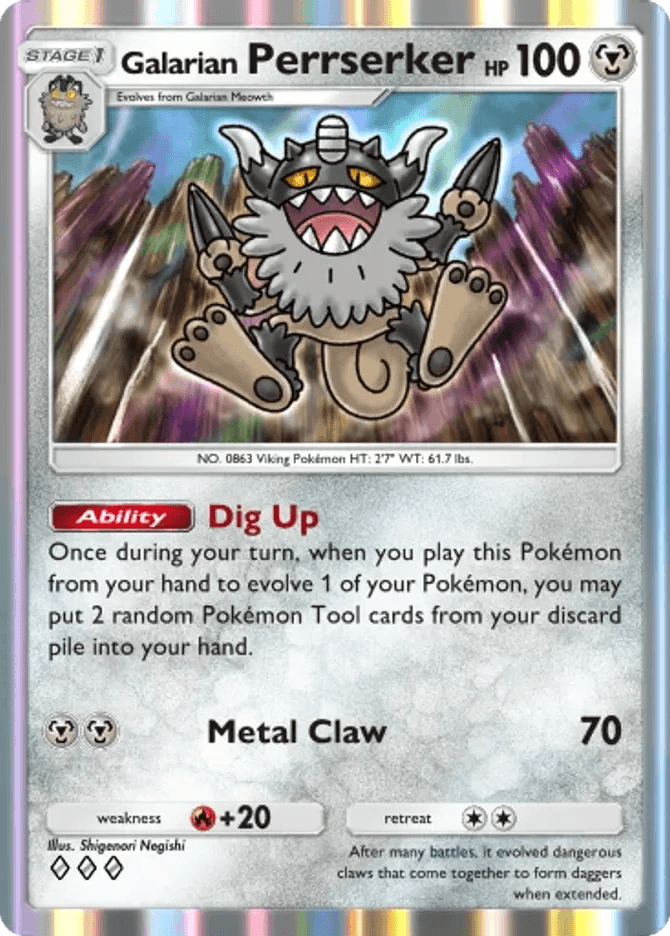 Galarian Perrserker (b4b-154) card in Pokémon TCG Pocket