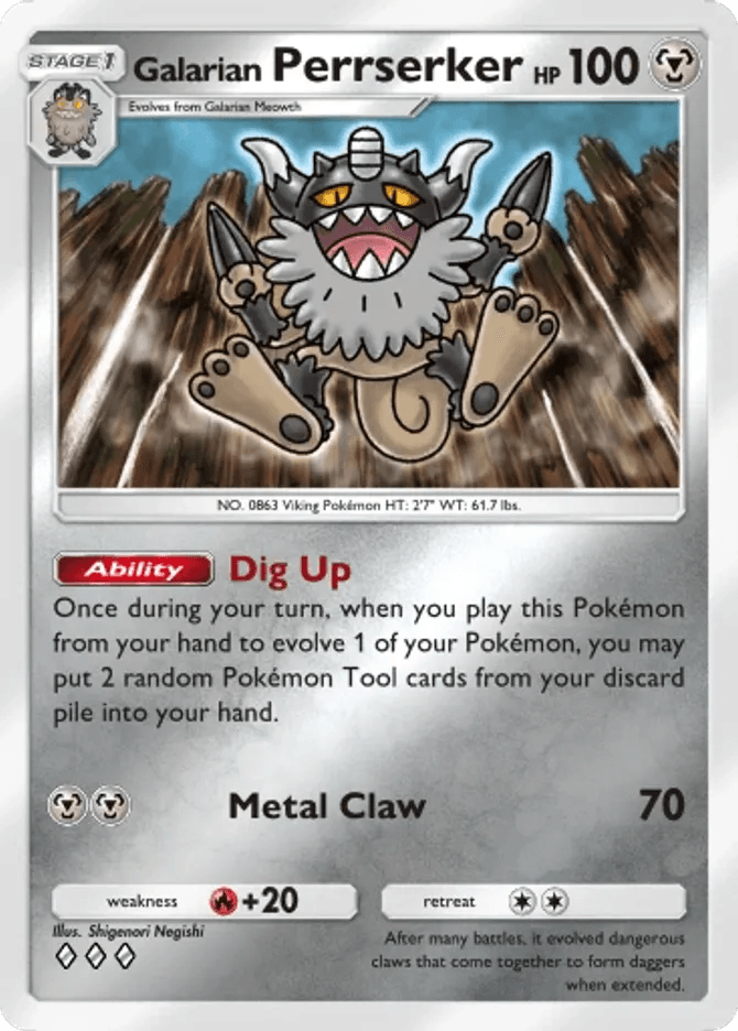 Galarian Perrserker (b4b-335) card in Pokémon TCG Pocket