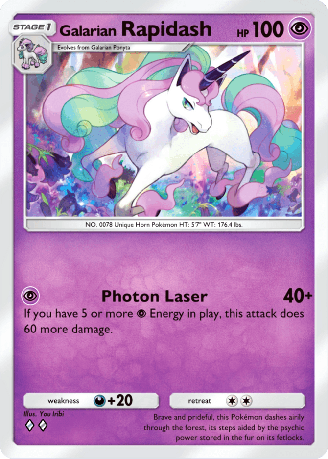 Galarian Rapidash (b2-059) card in Pokémon TCG Pocket
