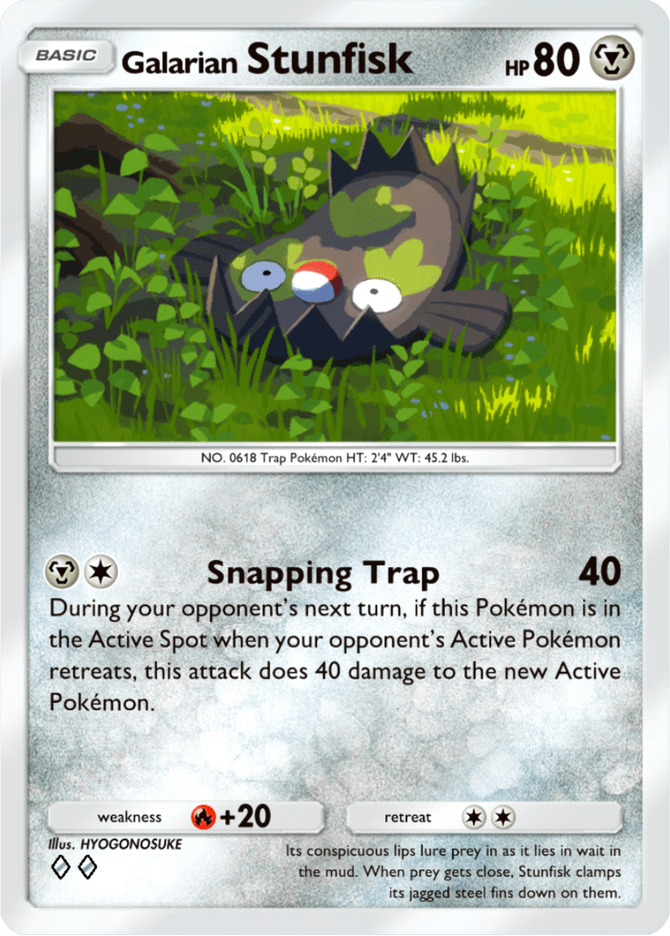 Galarian Stunfisk (b2-117) card in Pokémon TCG Pocket