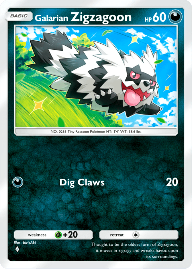 Galarian Zigzagoon (b2-098) card in Pokémon TCG Pocket