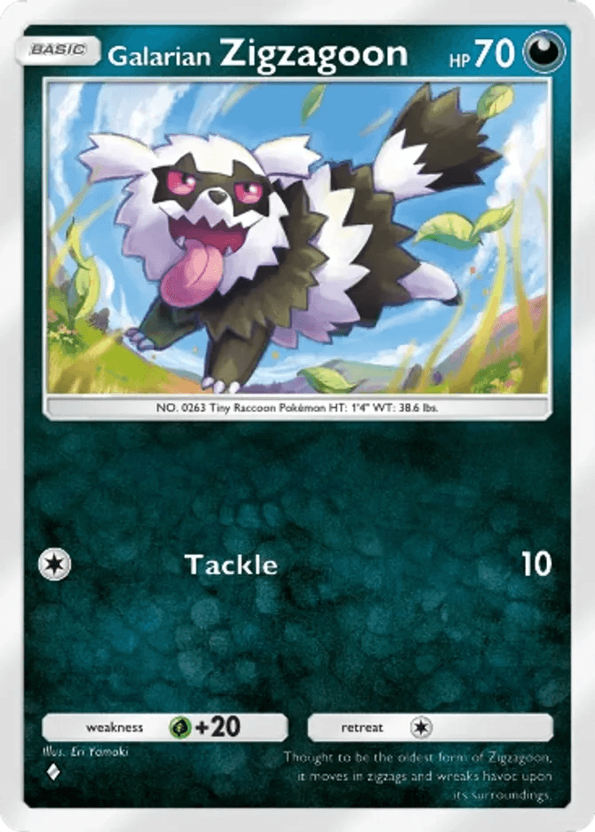 Galarian Zigzagoon (b4-095) card in Pokémon TCG Pocket