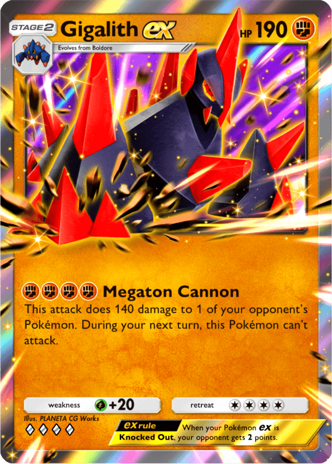 Gigalith ex (b2-087) card in Pokémon TCG Pocket
