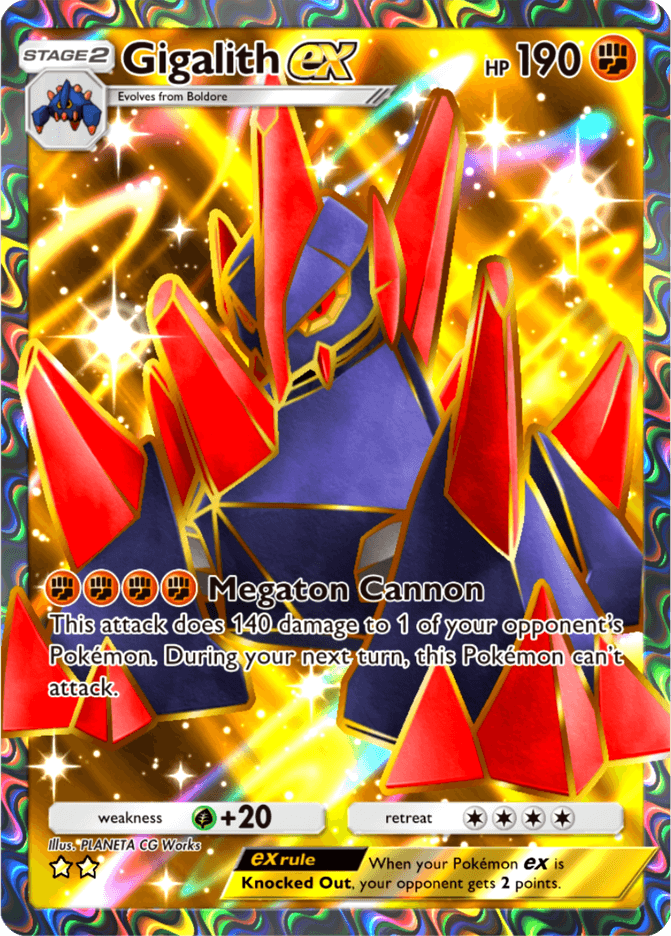 Gigalith ex (b2-187) card in Pokémon TCG Pocket