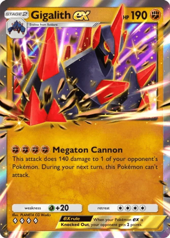Gigalith ex (b4b-131) card in Pokémon TCG Pocket