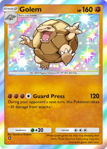 Golem (b1-309) card in Pokémon TCG Pocket