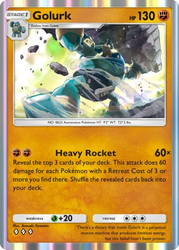 Golurk (b1-136) card in Pokémon TCG Pocket