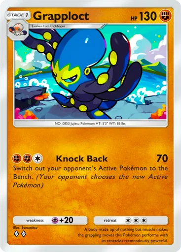 Grapploct (a1-163) card in Pokémon TCG Pocket