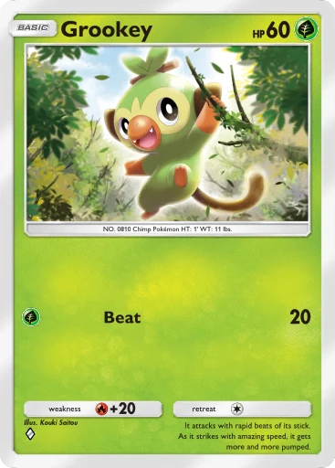 Grookey (b1-025) card in Pokémon TCG Pocket