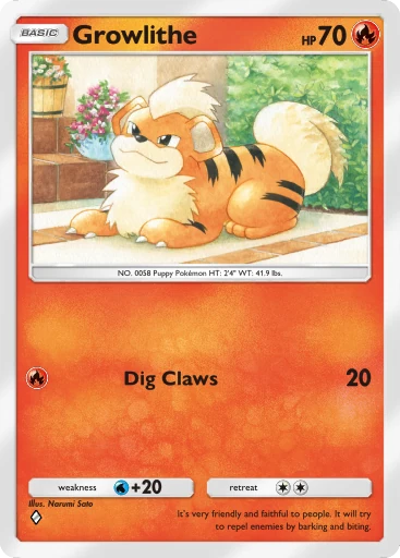 Growlithe (b1-028) card in Pokémon TCG Pocket